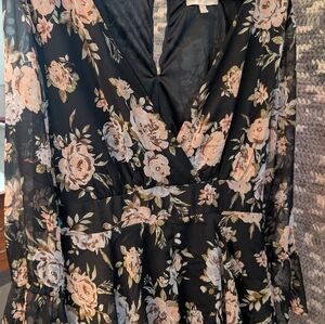 Floral Print Jumper Dress